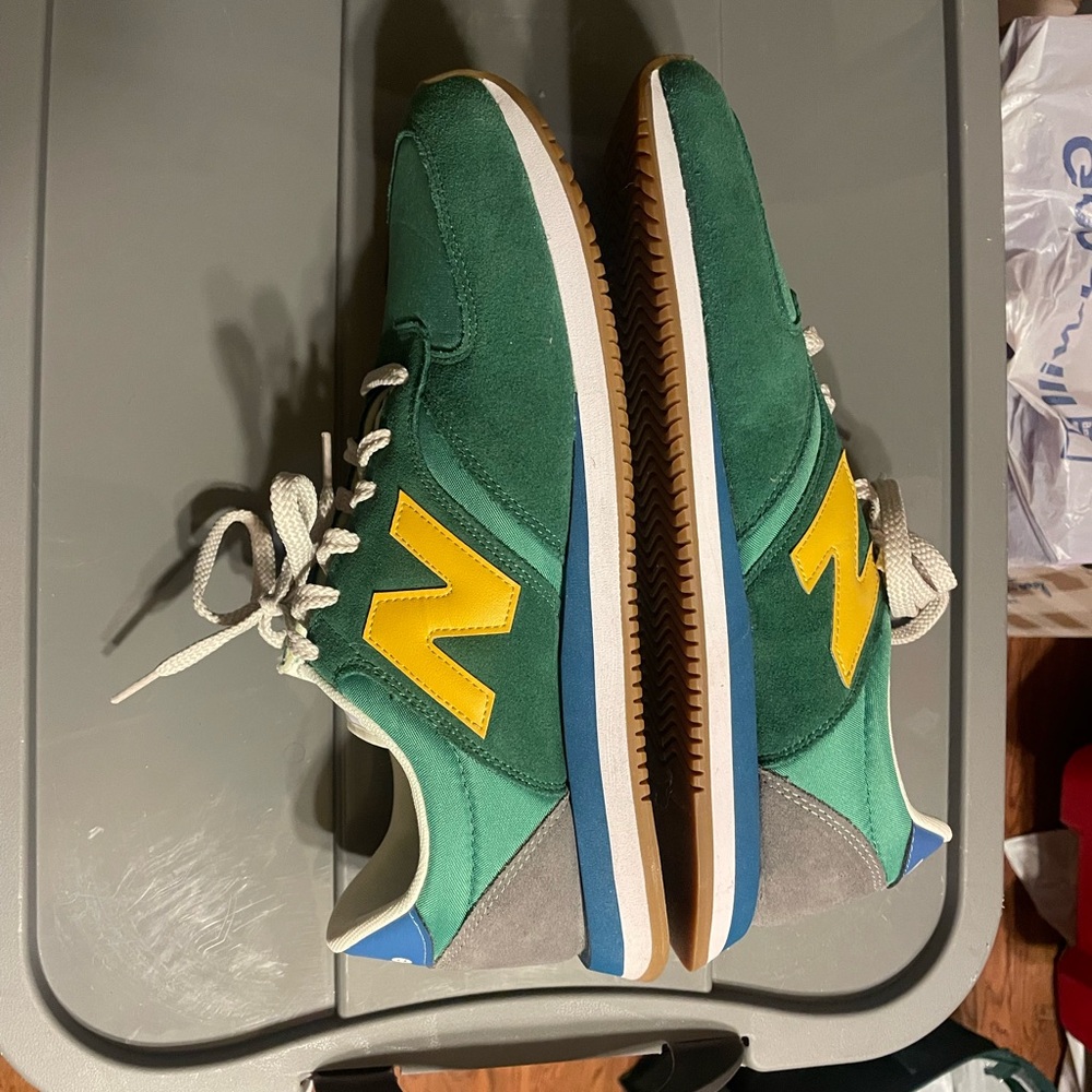 New Balance Men’s Green and Yellow Sneakers, size 13 - Picture 4 of 10